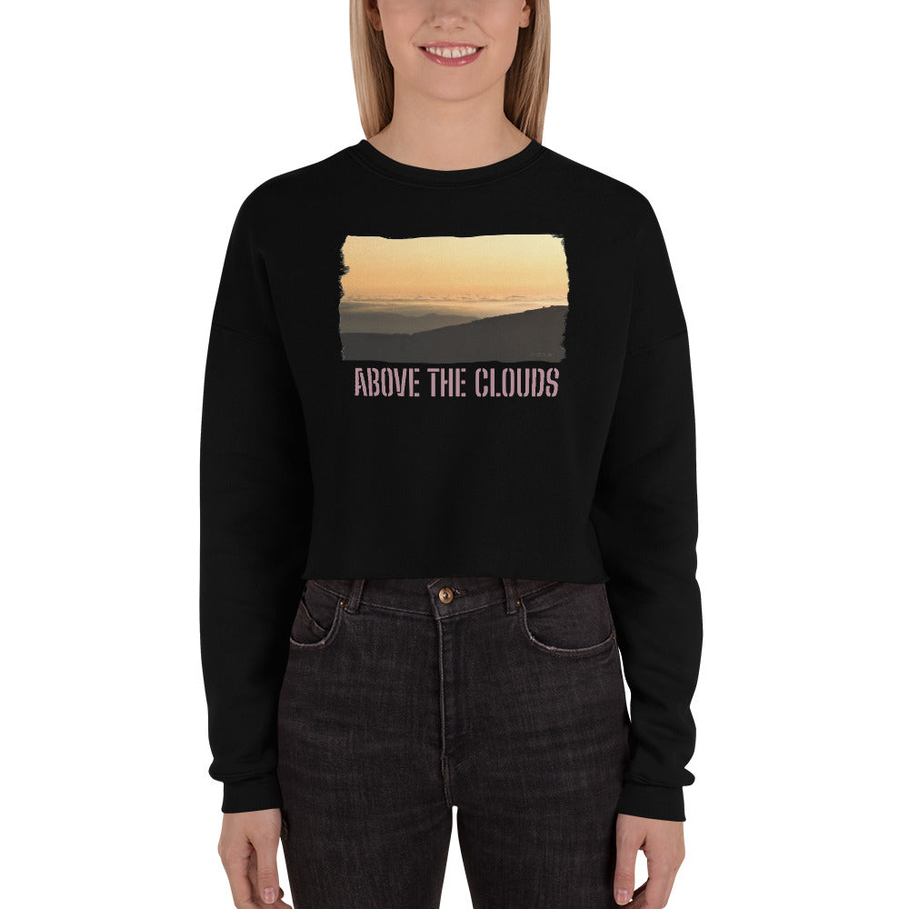 Crop Sweatshirt/Über den Wolken/Personalisiert