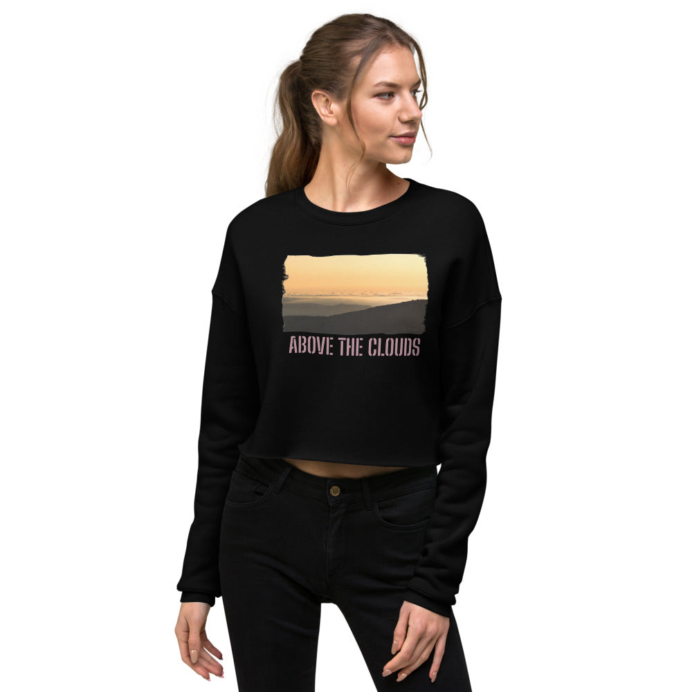 Crop Sweatshirt/Über den Wolken/Personalisiert