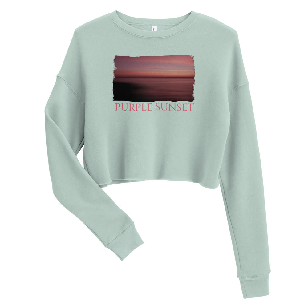 Crop Sweatshirt/Lila Sonnenuntergang/Personalisiert
