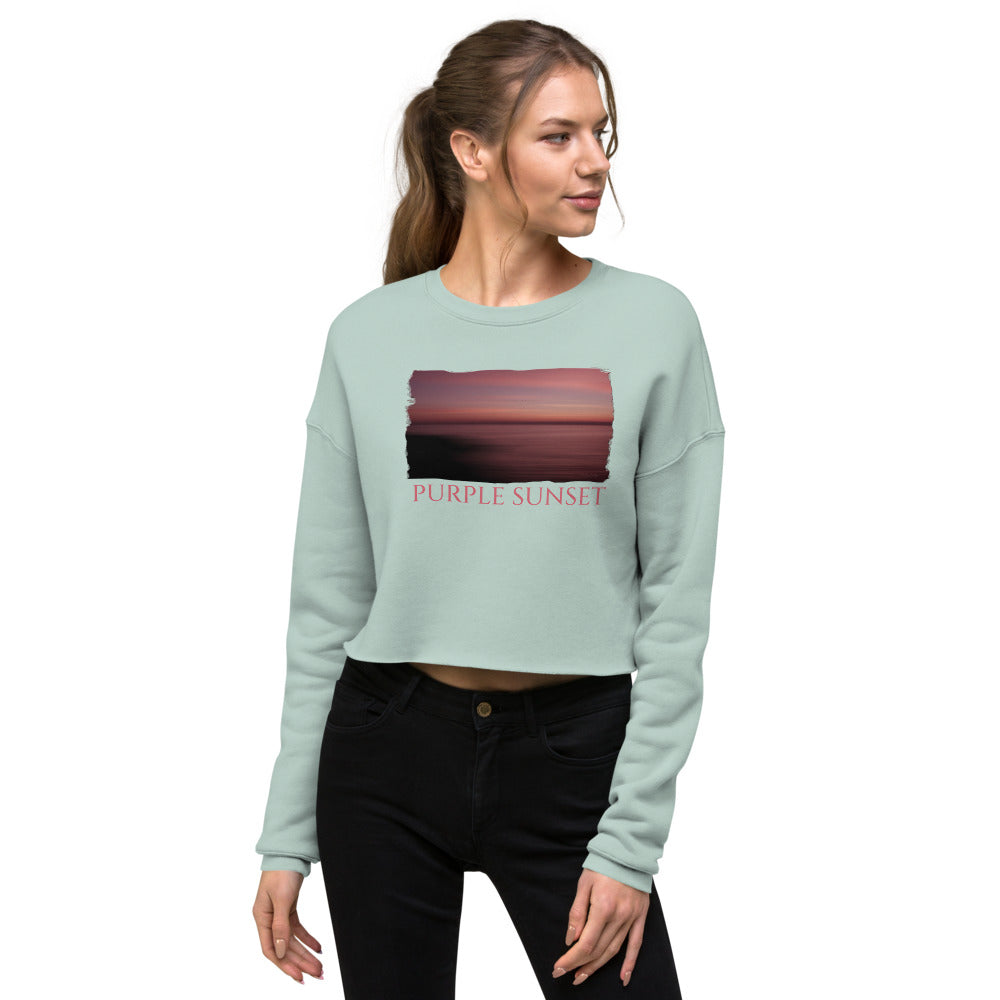 Crop Sweatshirt/Purple Sunset/Personalized