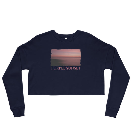 Crop Sweatshirt/Purple Sunset/Personalized