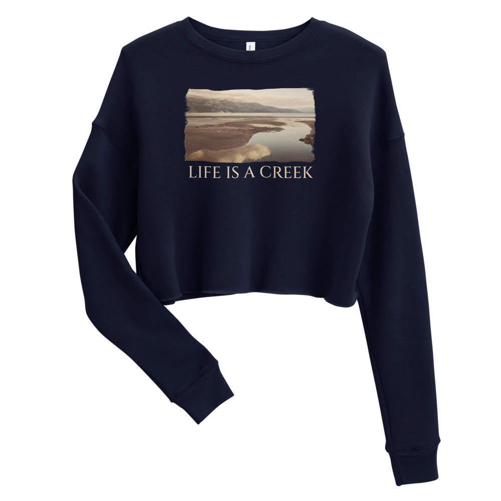 Crop Sweatshirt/Das Leben ist ein Bach/Personalisiert