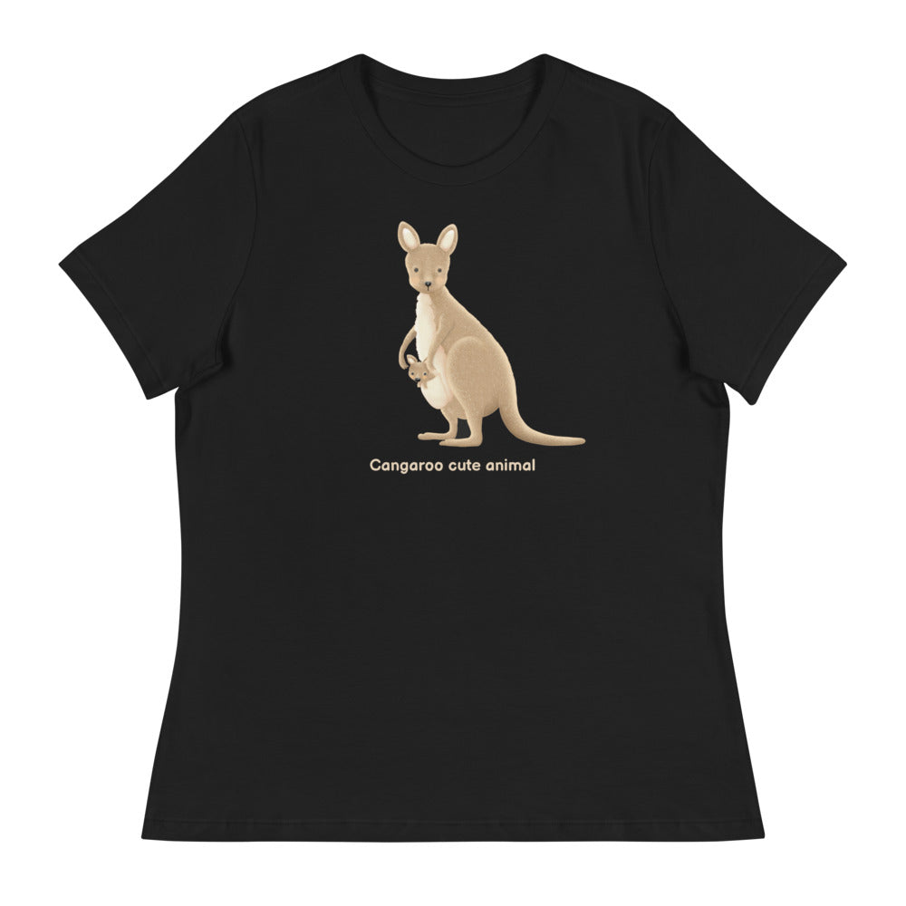 Women's Relaxed T-Shirt/Kangaroo Cute Animal