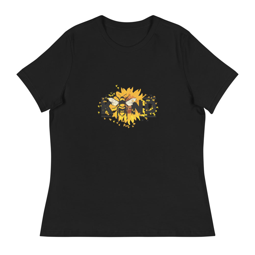 Women's Relaxed T-Shirt/Be Kind-Sunflower