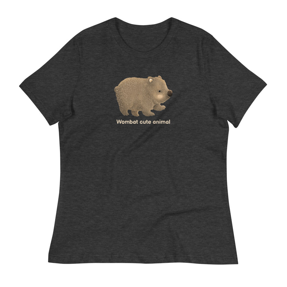 Damen Entspanntes T-Shirt/Wombat Süßes Tier