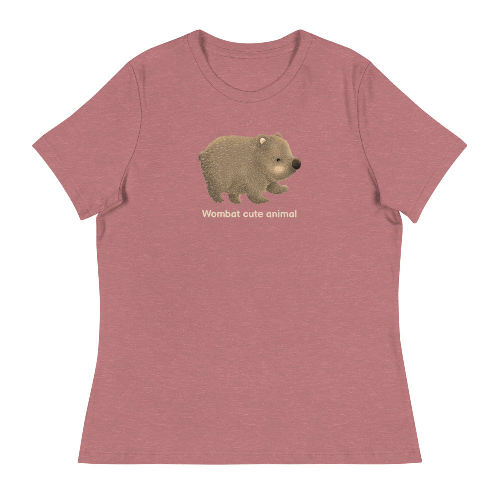 Women's Relaxed T-Shirt/Wombat Cute Animal