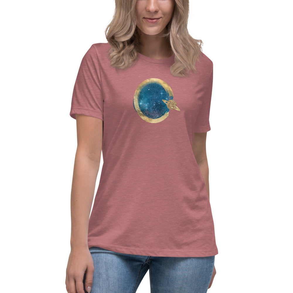 Entspanntes T-Shirt für Damen/Universum 1