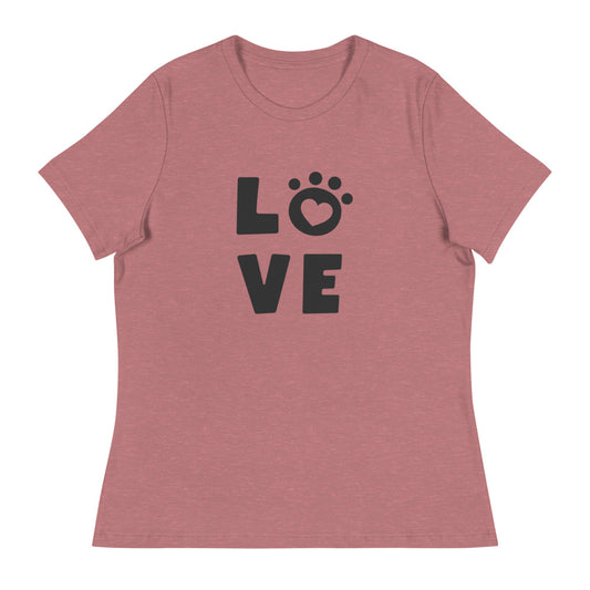 Women's Relaxed T-Shirt/Love Pets