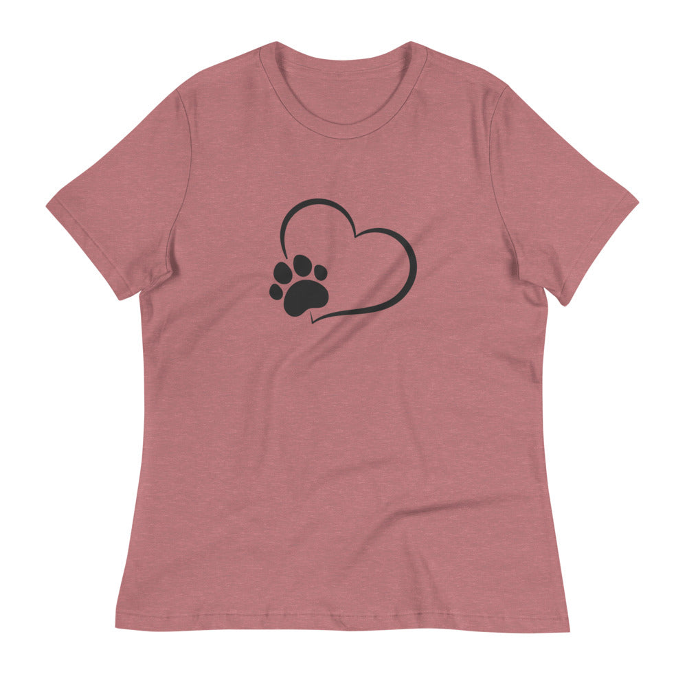 Women's Relaxed T-Shirt/Love Paws