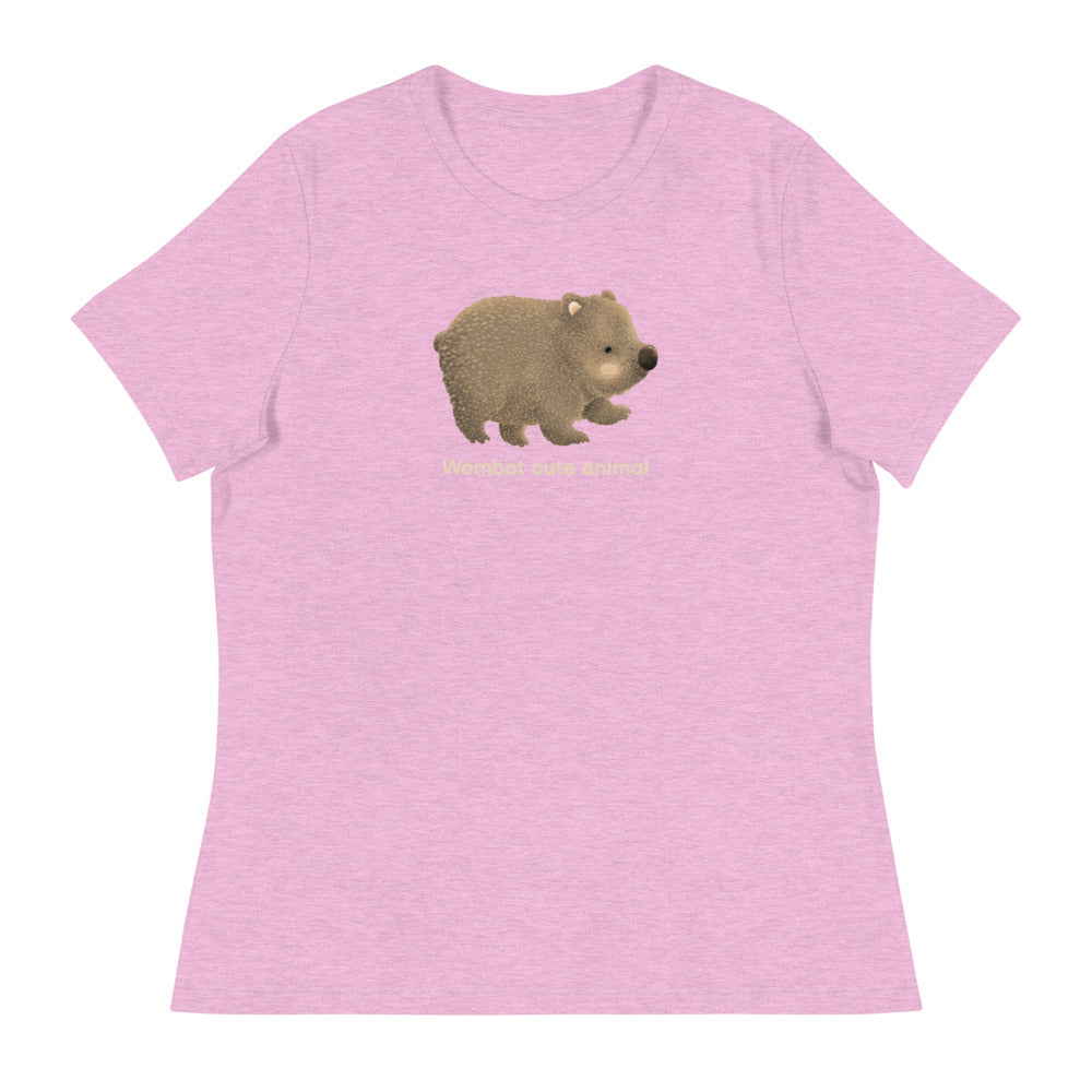 Γυναικείο Relaxed T-Shirt/Wombat Cute Animal
