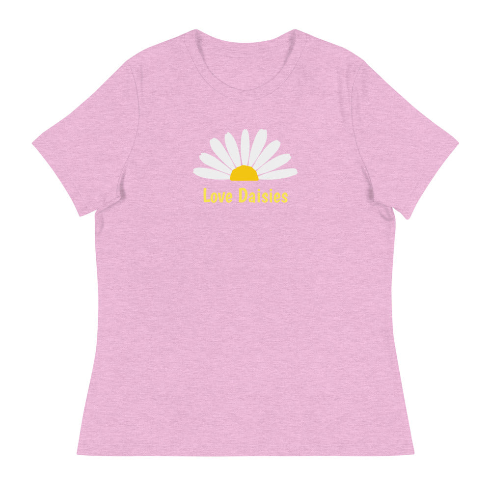 Entspanntes T-Shirt für Damen/Halbes Gänseblümchen