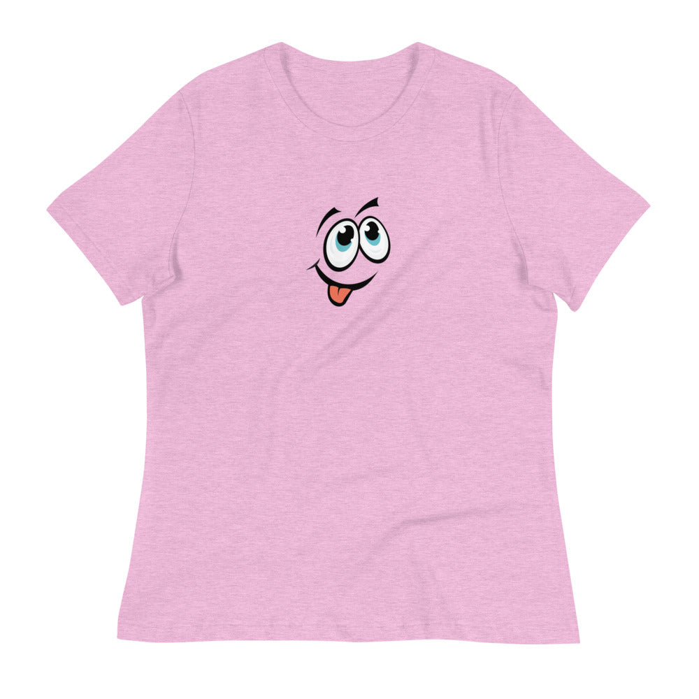 Women's Relaxed T-Shirt/Face Emoticons 2