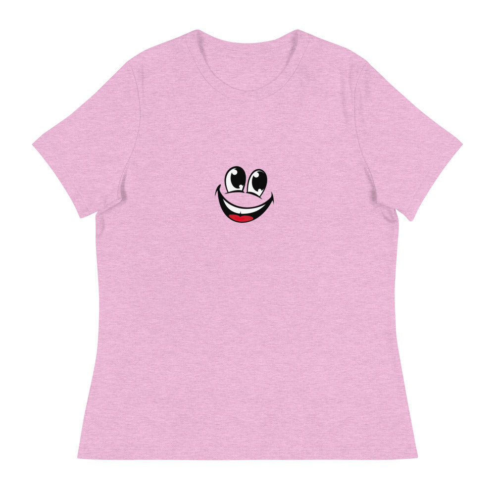 Women's Relaxed T-Shirt/Face Emoticons 4