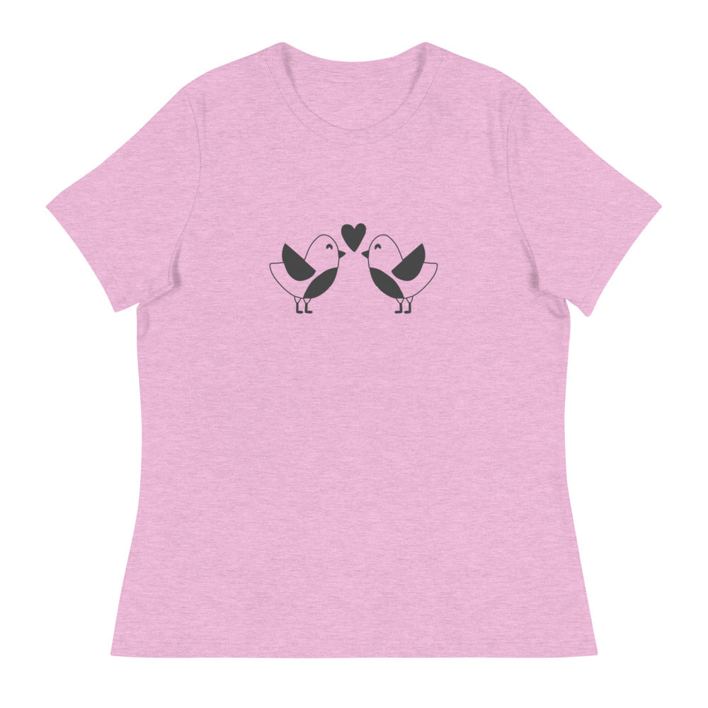 Women's Relaxed T-Shirt/Birds In Love