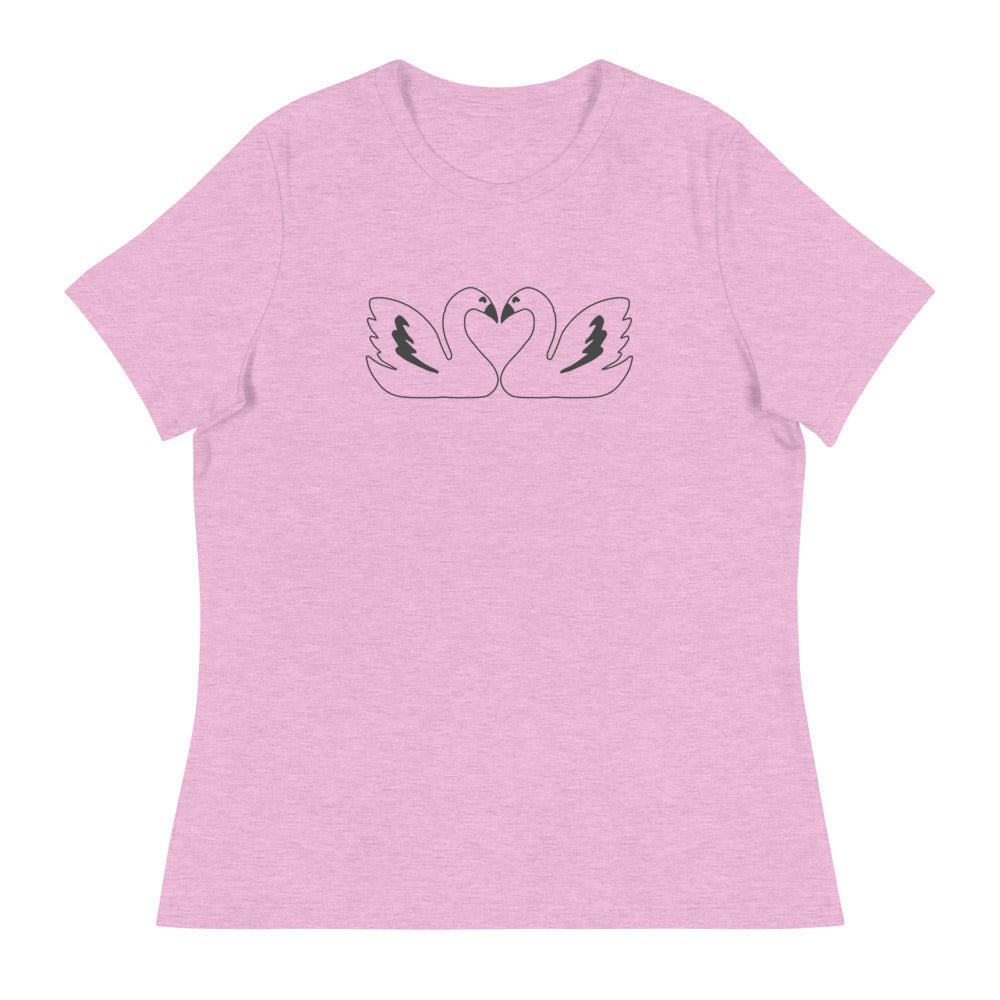 Γυναικείο Relaxed T-Shirt/Swans In Love