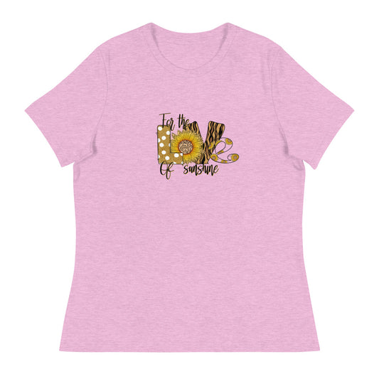Women's Relaxed T-Shirt/Love-Sunflower