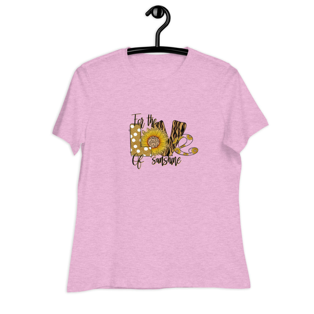 Women's Relaxed T-Shirt/Love-Sunflower
