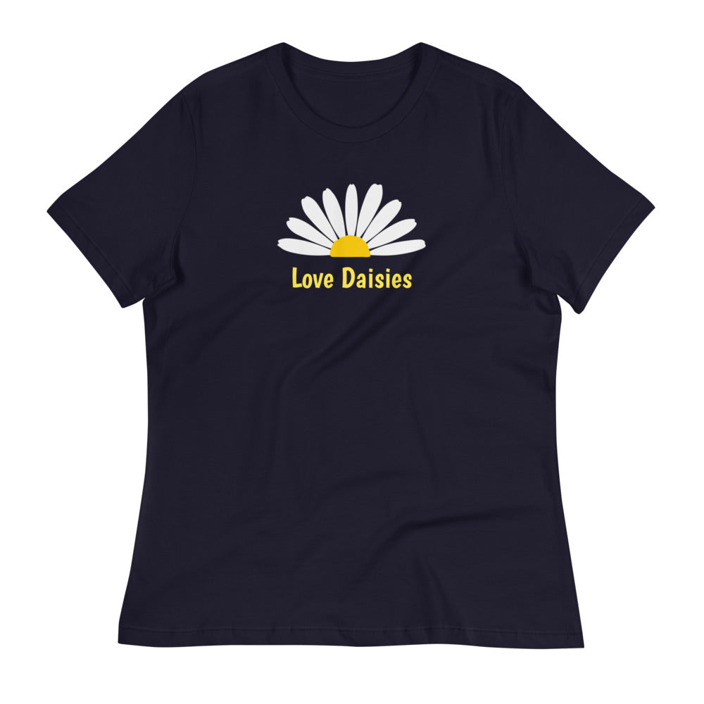 Entspanntes T-Shirt für Damen/Halbes Gänseblümchen