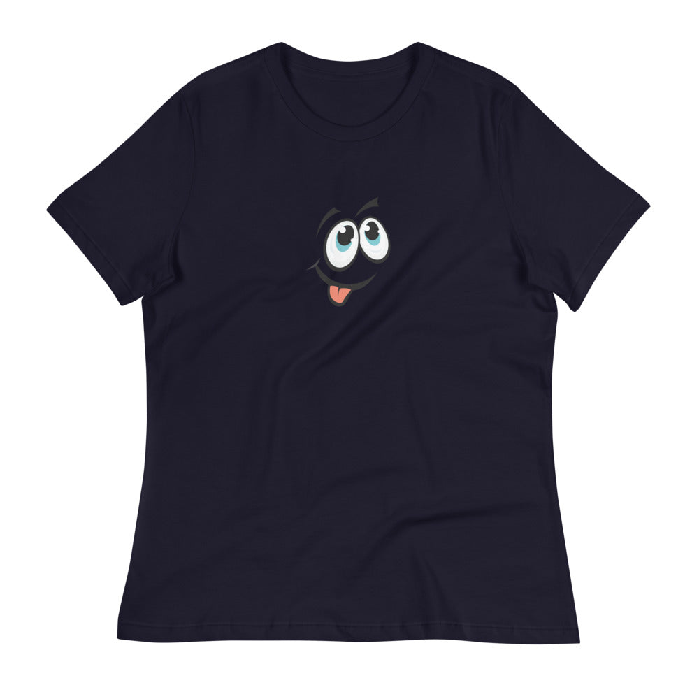 Entspanntes T-Shirt für Damen/Gesichts-Emoticons 2
