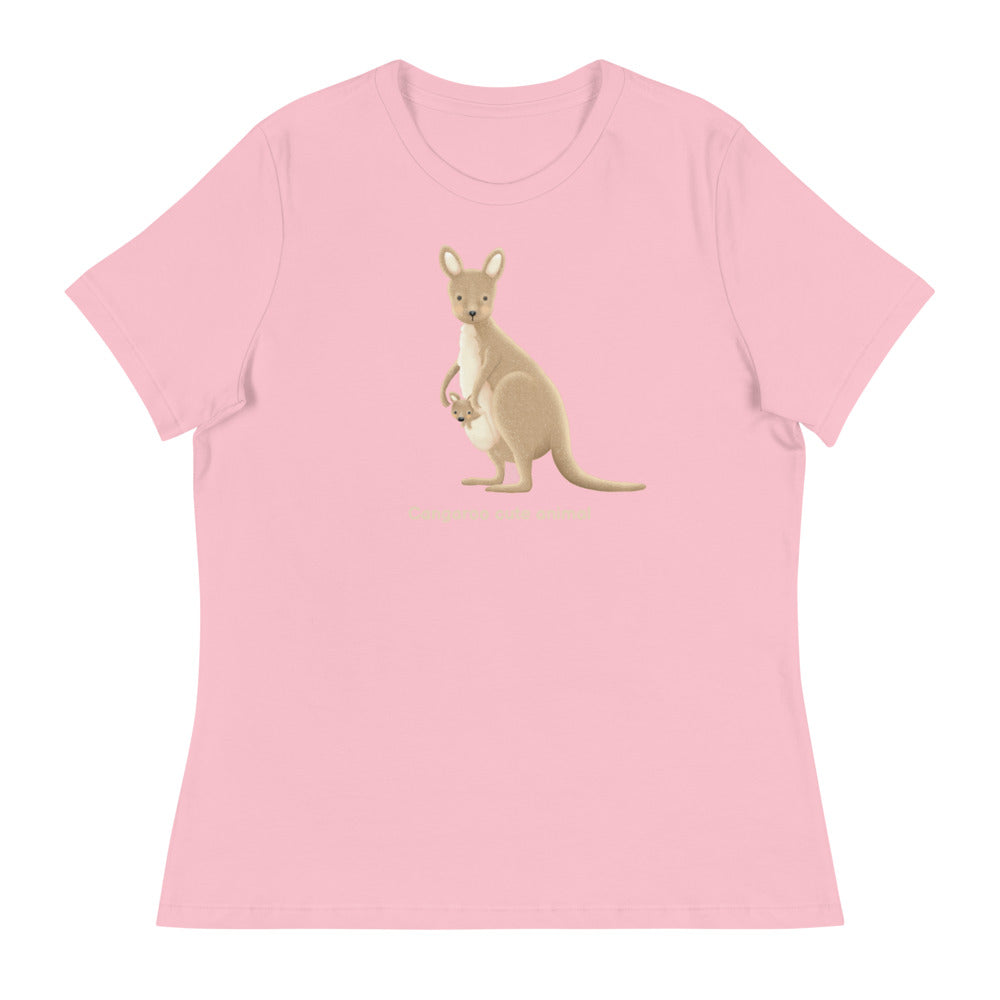 Women's Relaxed T-Shirt/Kangaroo Cute Animal