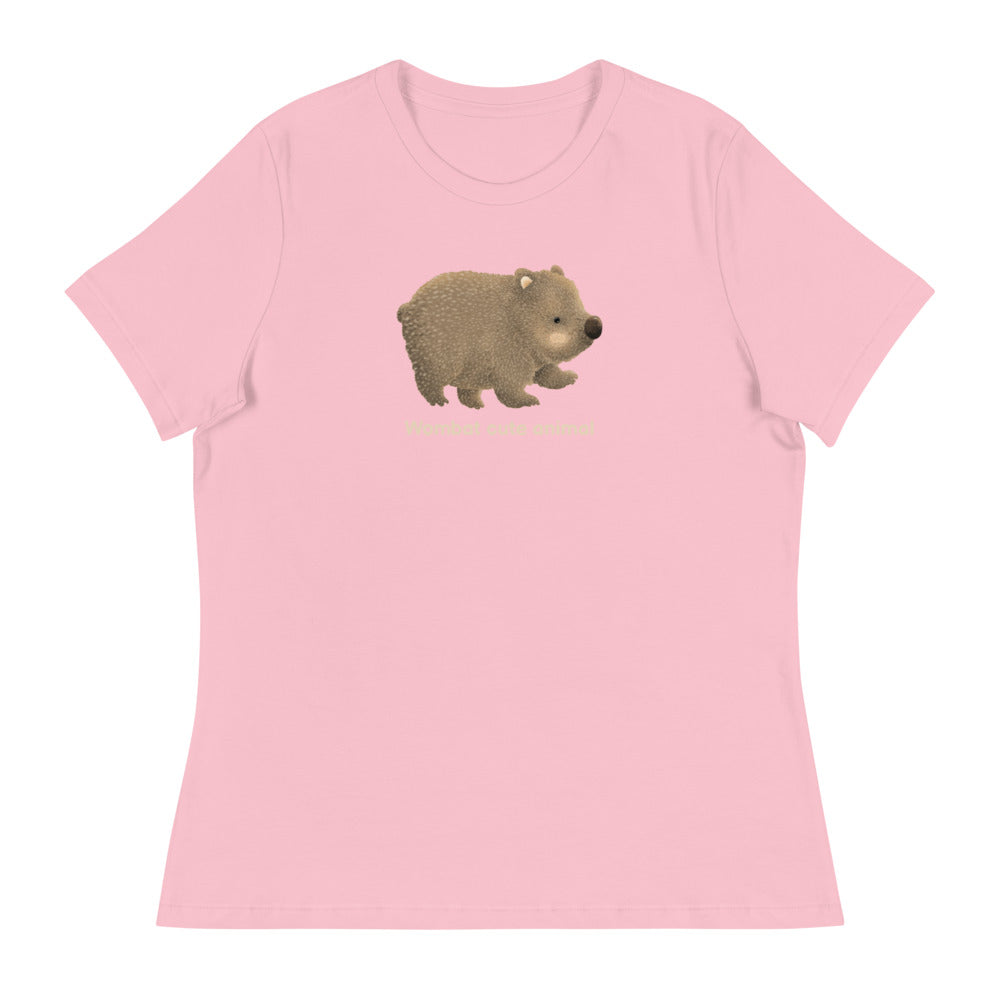 Γυναικείο Relaxed T-Shirt/Wombat Cute Animal