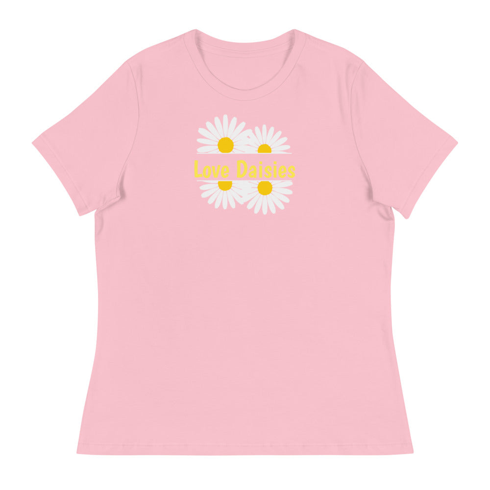 Entspanntes T-Shirt für Damen/Vier Gänseblümchen