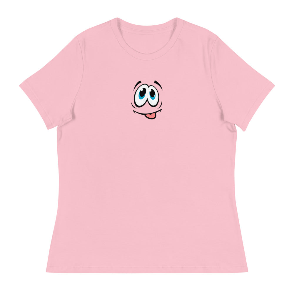Women's Relaxed T-Shirt/Face Emoticons 1