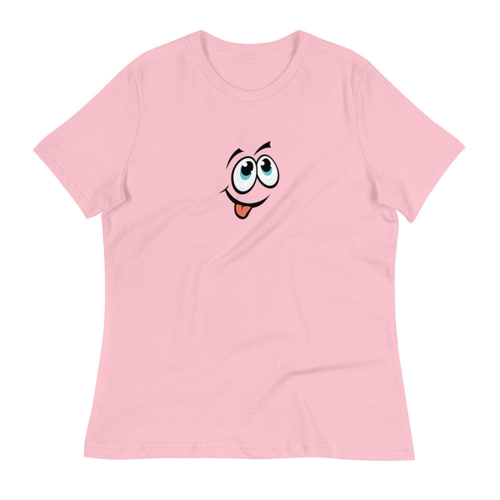Women's Relaxed T-Shirt/Face Emoticons 2