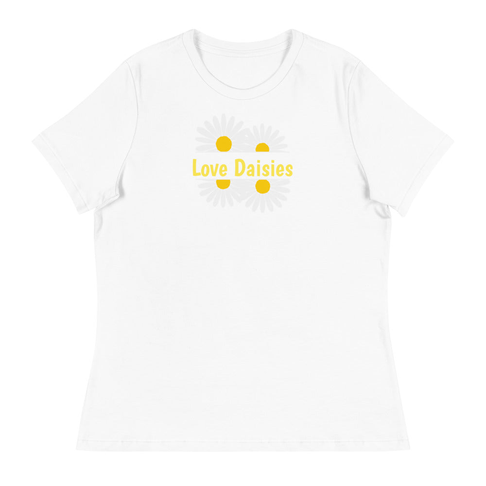 Women's Relaxed T-Shirt/Four Daisies