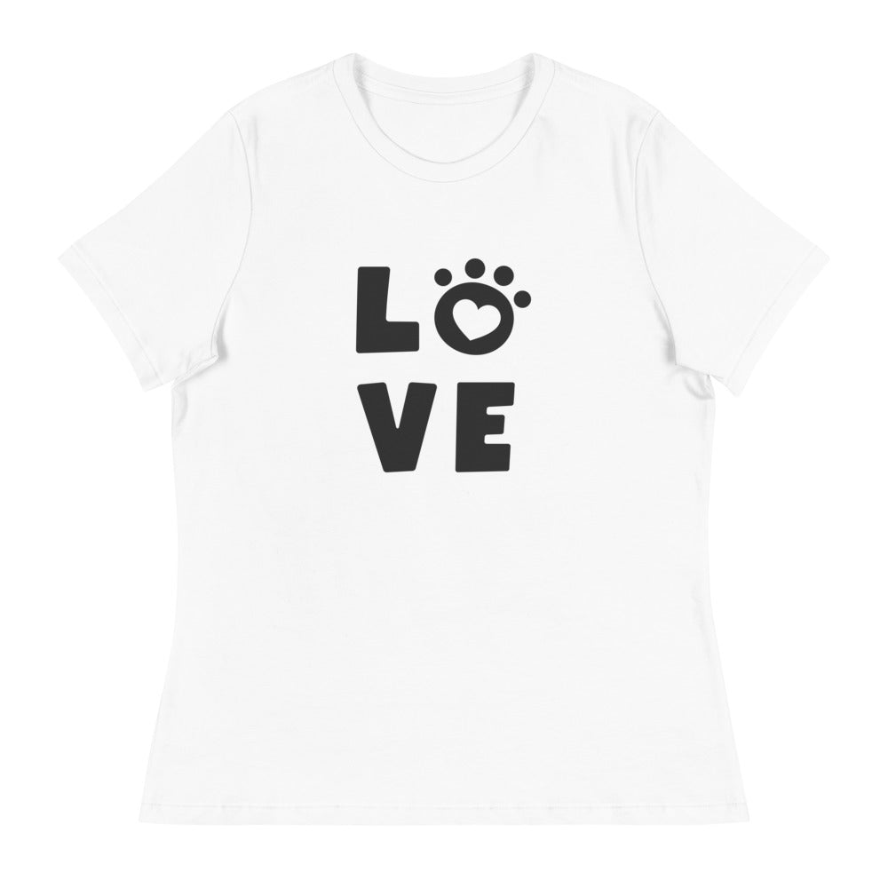 Damen Entspanntes T-Shirt/Liebe Haustiere