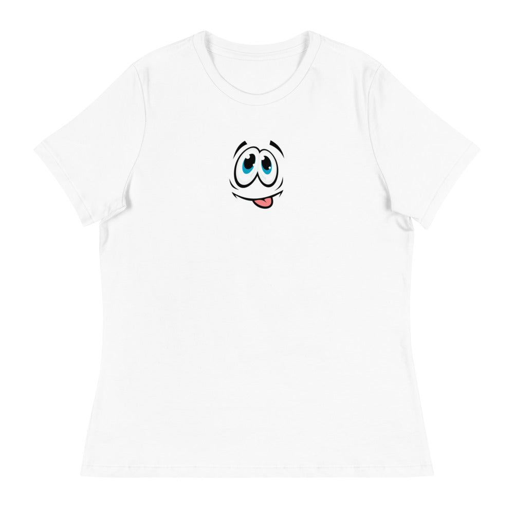 Women's Relaxed T-Shirt/Face Emoticons 1