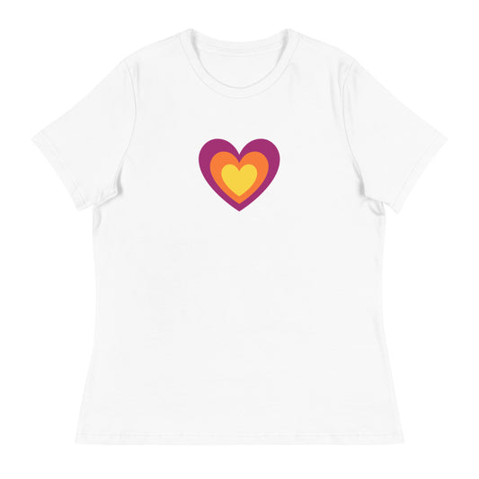 Entspanntes T-Shirt für Damen/Herz