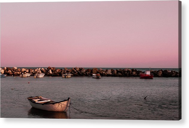 Wooden Boat At The Beach - Acrylic Print