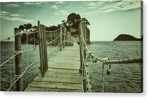 Holzbrücke zur Insel Cameo - Acrylbild